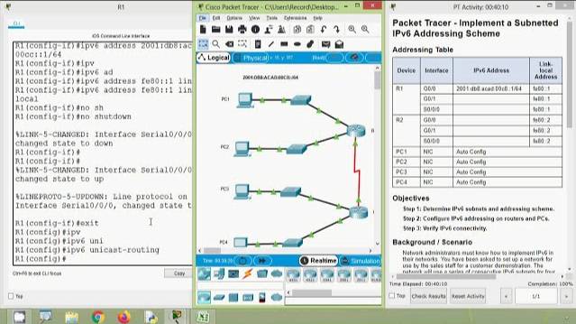 12.9.1 Packet Tracer - Implement a Subnetted IPv6 Addressing Scheme смотреть онлайн