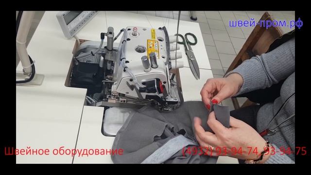 Оверлок Juki MO6700 Ser Пришивание воротника ПОЛО с прокладыванием киперной ленты смотреть онлайн