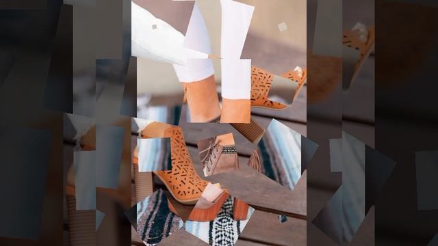 Most beautiful summer block high heel leather sandals ideas//latest designs in 2023 смотреть онлайн