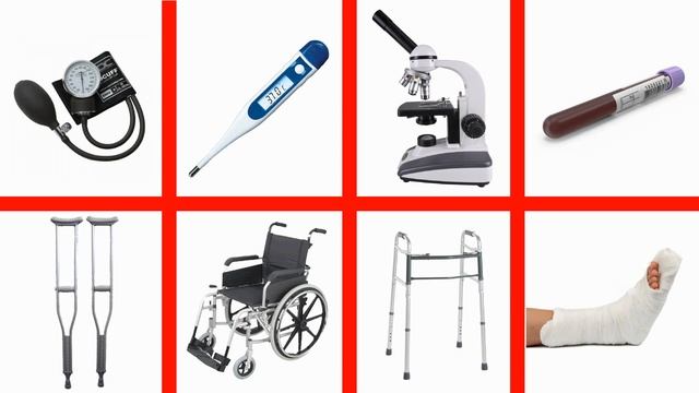 Learn English Doctor Kit Hospital Items First Aid Set | Learn Doctor Set Tools Names In English