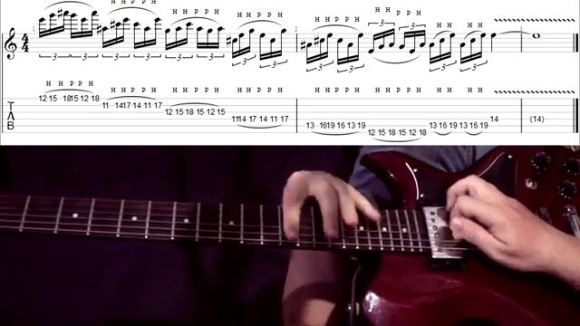 Быстрый легато lick со смещением по арпеджио уменьшенного аккорда в Ми миноре. Em Dimished смотреть онлайн