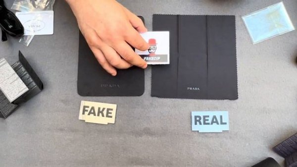 Fake vs Real Prada Symbole Eyewear Sunglasses Black