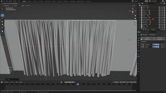 16 - Model Curtains. ARCHITECTURAL VISUALIZATION Unreal Engine 5