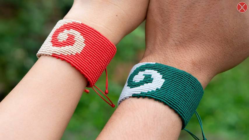 The spiral wave bracelet - Micro macrame tutorial step by step making accessories смотреть онлайн