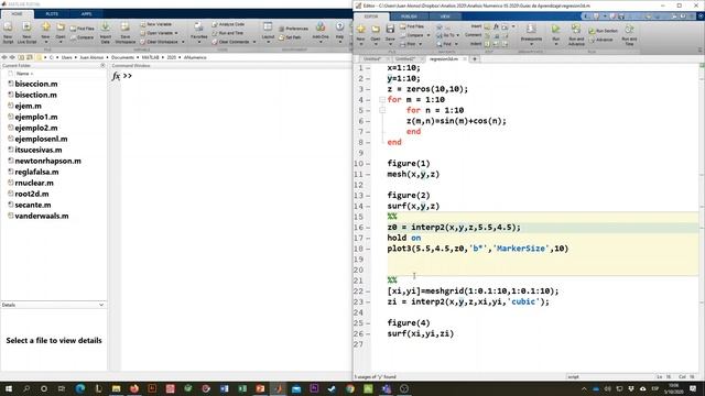 Interpolación y Regresión con Matlab en 2D y 3D смотреть онлайн