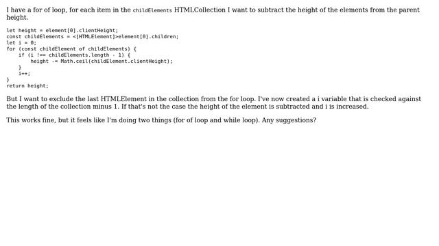 Code Review: for of loop that stops at last object of array смотреть онлайн