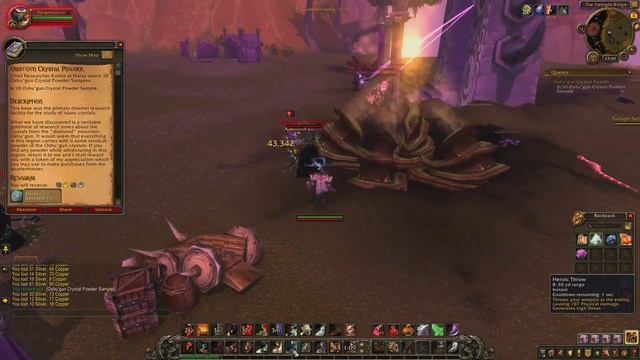 World of Warcraft: Oshu'gun Crystal Powder - Quest ID 10076 (Gameplay/Walkthrough) смотреть онлайн