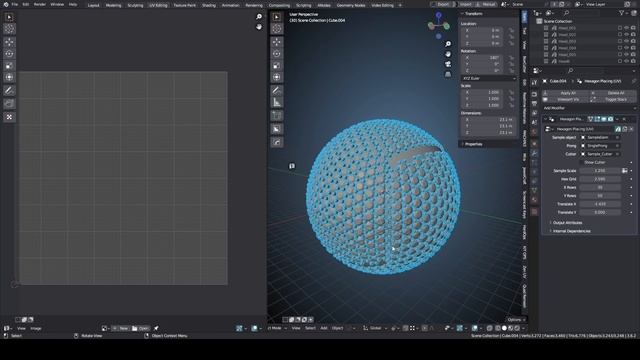 Расстановка камней Паве в Blender. смотреть онлайн