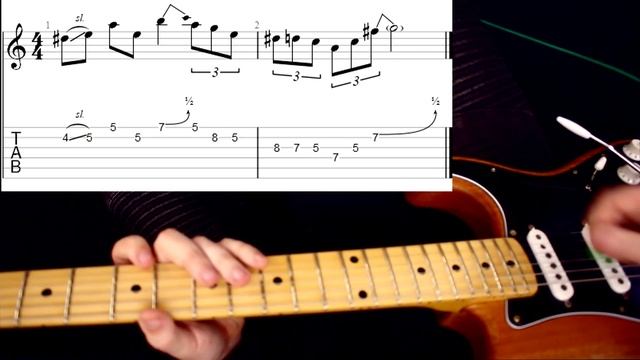 Вкусный заходной lick в стиле Классик Рок. Разбор. смотреть онлайн
