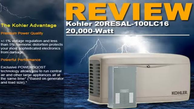 Kohler 20RESAL 100LC16 20,000 Watt Air Cooled Standby Generator 2017 смотреть онлайн