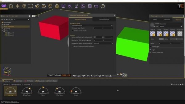 0031. render settings in simlab composer