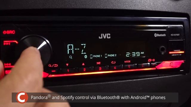 JVC KD-X270BT Display and Controls Demo | Crutchfield Video смотреть онлайн