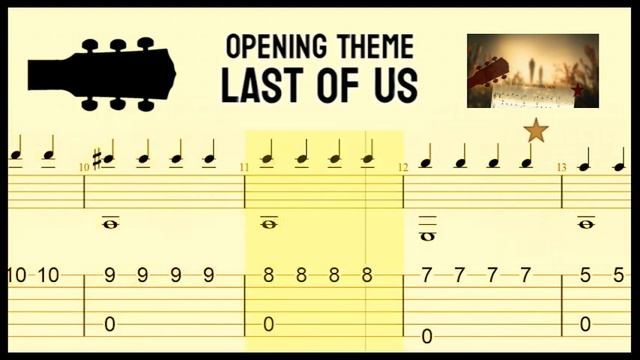 Last Of Us - Opening Theme - Guitar TAB - ⭐ смотреть онлайн