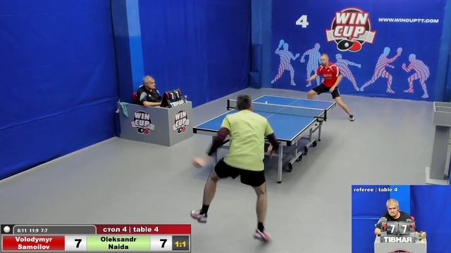 17:30 Самойлов Владимир 3-2 Найда Александр стол 4 ЮГ-3 21.05.22 смотреть онлайн