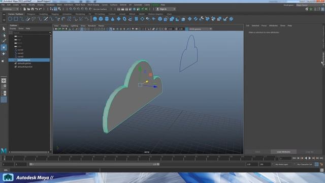 Modeling Cartoon Clouds | Моделирование облаков в Maya 2017 смотреть онлайн