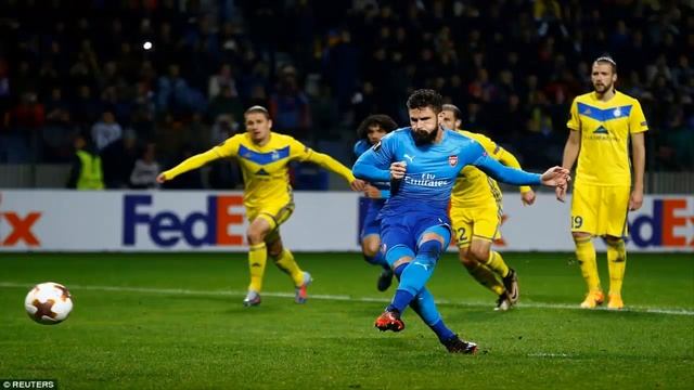BATE Borisov 2-4 Arsenal: Theo Walcott scores twice in victory смотреть онлайн