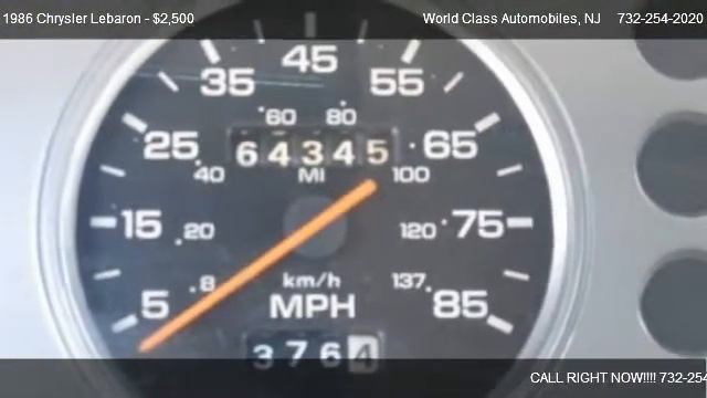 Chrysler Lebaron Convertible @ World Class Automobiles смотреть онлайн