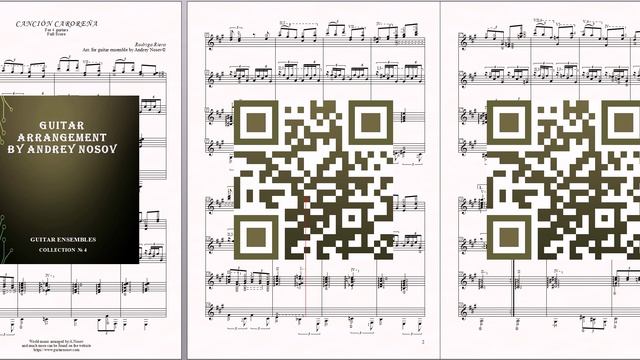 Cancion Carorena (R.Riera) Ноты для 4-х гитар смотреть онлайн