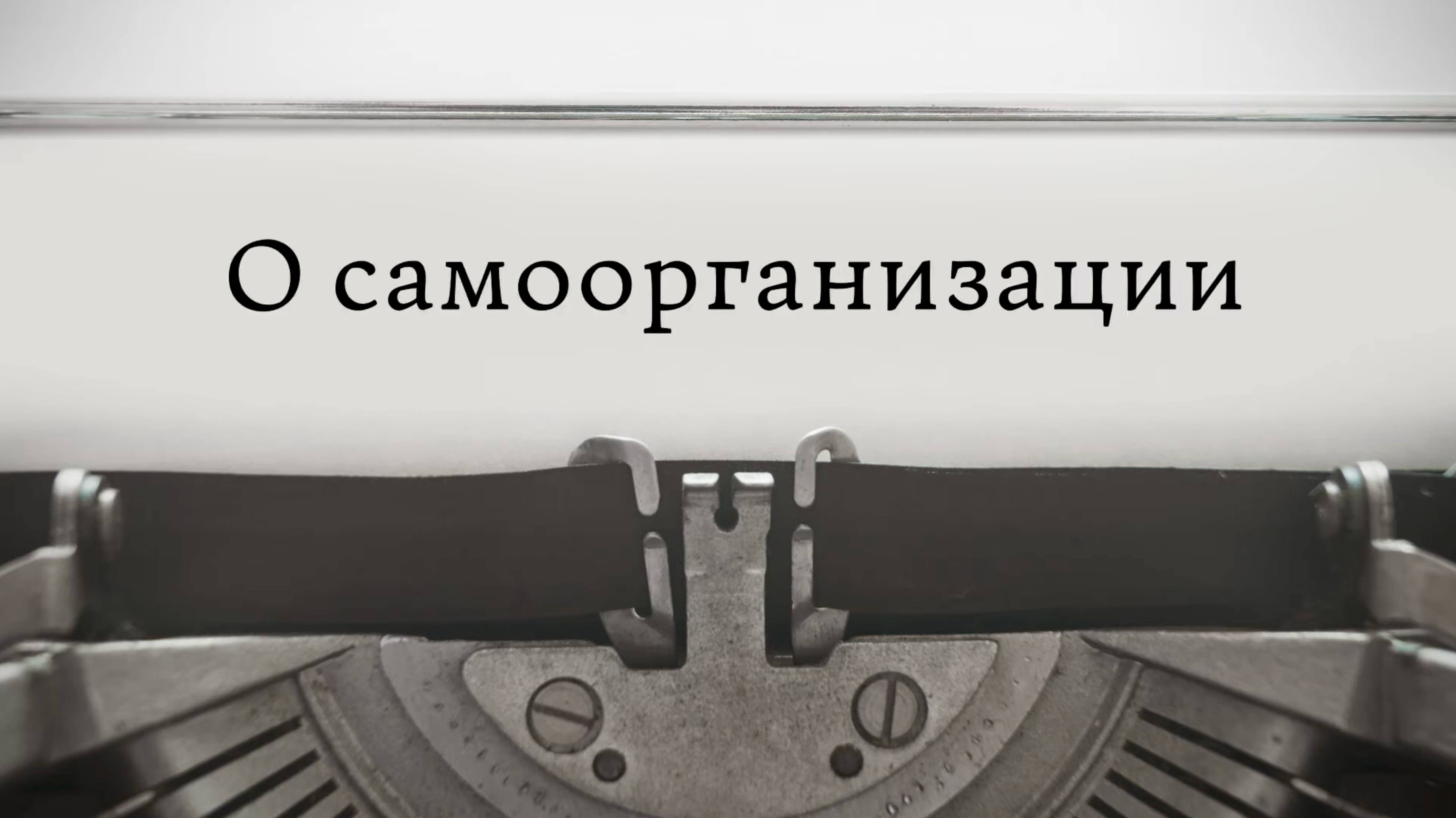 О самоорганизации смотреть онлайн