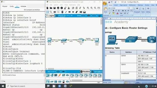 1.6.2 Lab - Configure Basic Router Settings смотреть онлайн