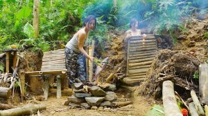 Красивая ДЕВУШКА в ТРОПИЧЕСКОМ ЛЕСУ | ВЫЖИВАНИЕ В ОДИНОЧНОМ КЕМПИНГЕ | Расслабляющий АСМР для СНА