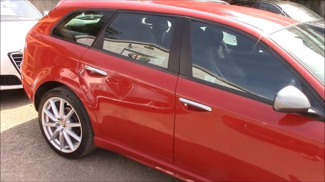 Red 2011 Alfa Romeo 159 Sportwagon 2.0 JTDM 16v Ti смотреть онлайн