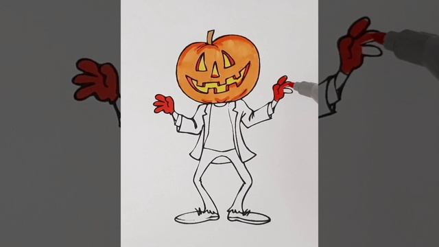 Рисунок на Хеллоуин/раскраска смотреть онлайн
