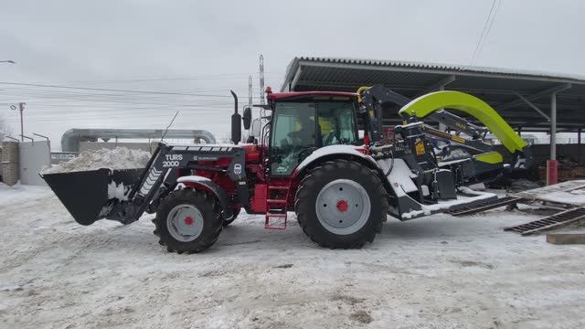 Трактор Беларус-1523.3 c финским измельчителем Junkkari HJ-320 / Отгрузка клиенту смотреть онлайн