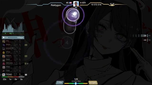 8.4⭐ Rektygon | Kotoha - God-ish [Expert] 97.16% (#7 546pp 1❌) - osu! смотреть онлайн