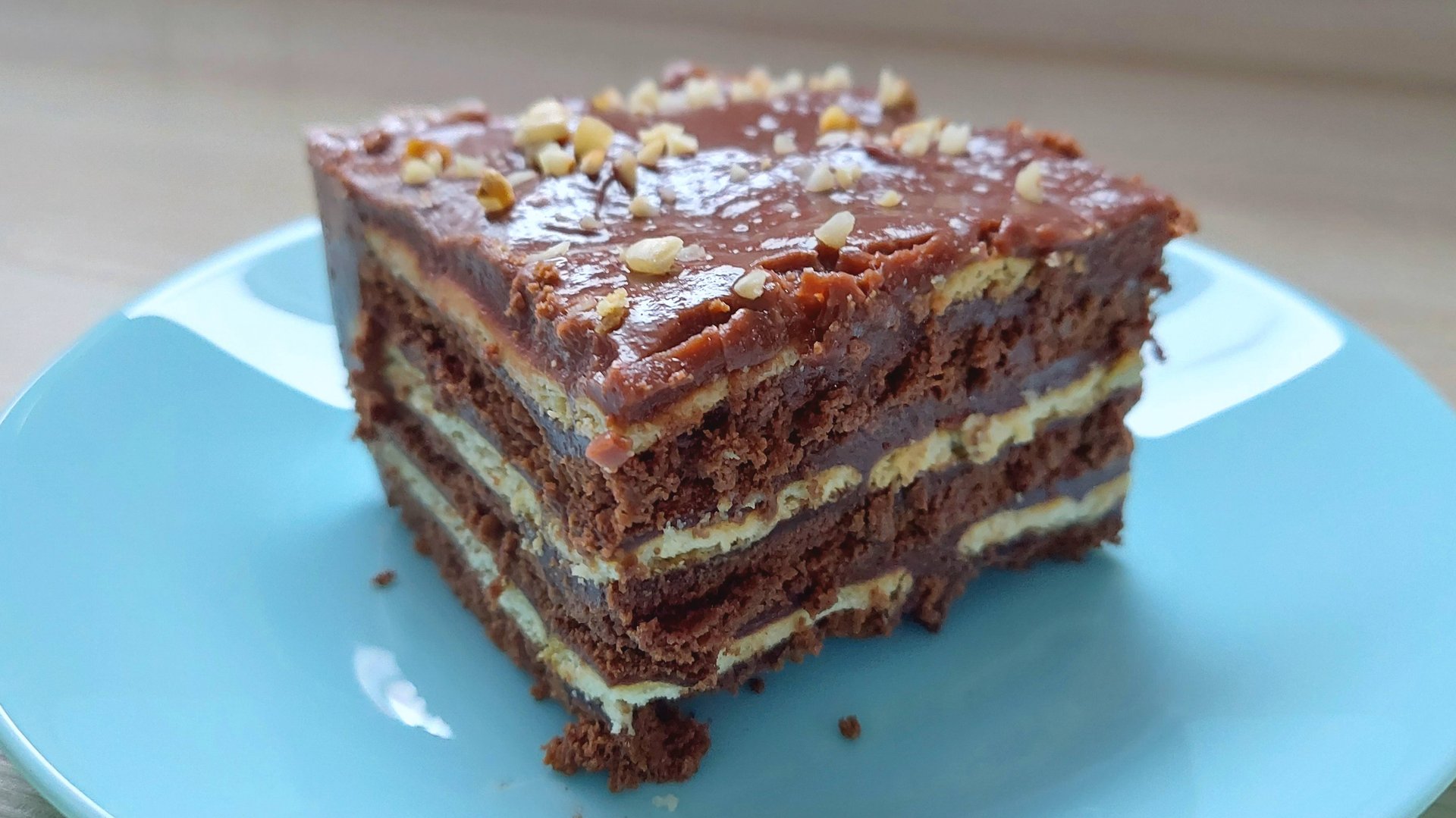 Торт без выпечки из печенья с шоколадным пудингом-быстро, просто и вкусно! смотреть онлайн