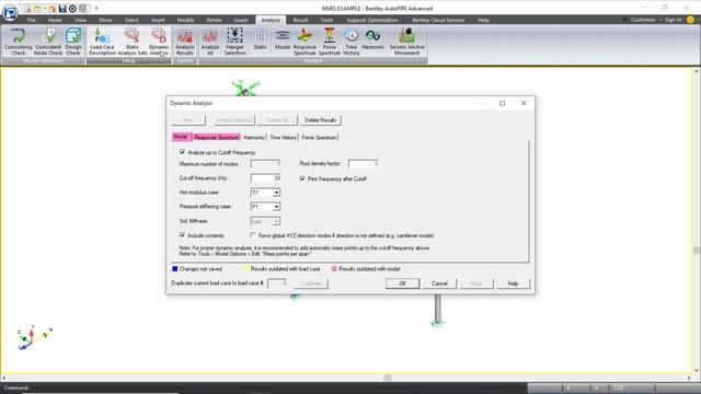Response Spectrum in AutoPIPE смотреть онлайн