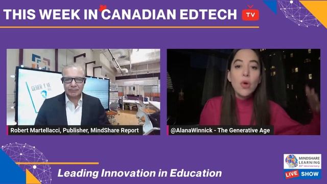 This Week in Canadian EdTech MindShareTV w Alana Winnick on her Book on AI & the Future of Educatio смотреть онлайн
