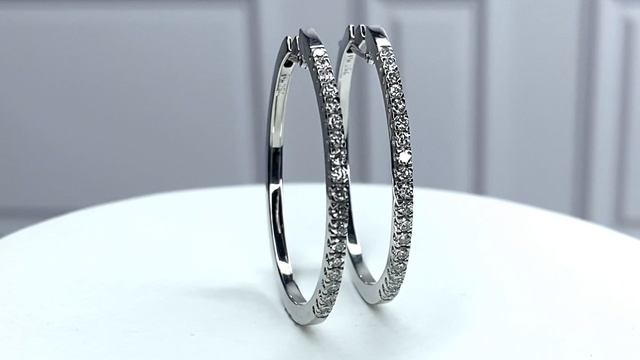 Золотые серьги с бриллиантами 750 пробы 0,50 ct смотреть онлайн