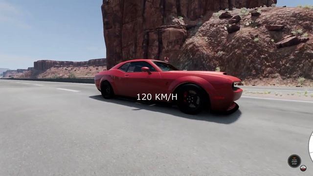 CRASH TEST | Dodge Charger Demon | BeamNG Drive смотреть онлайн