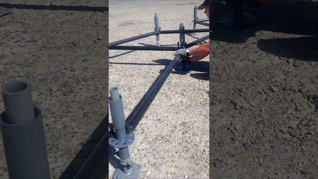 Сборка (монтаж) системы клиновых лесов ЛСК смотреть онлайн