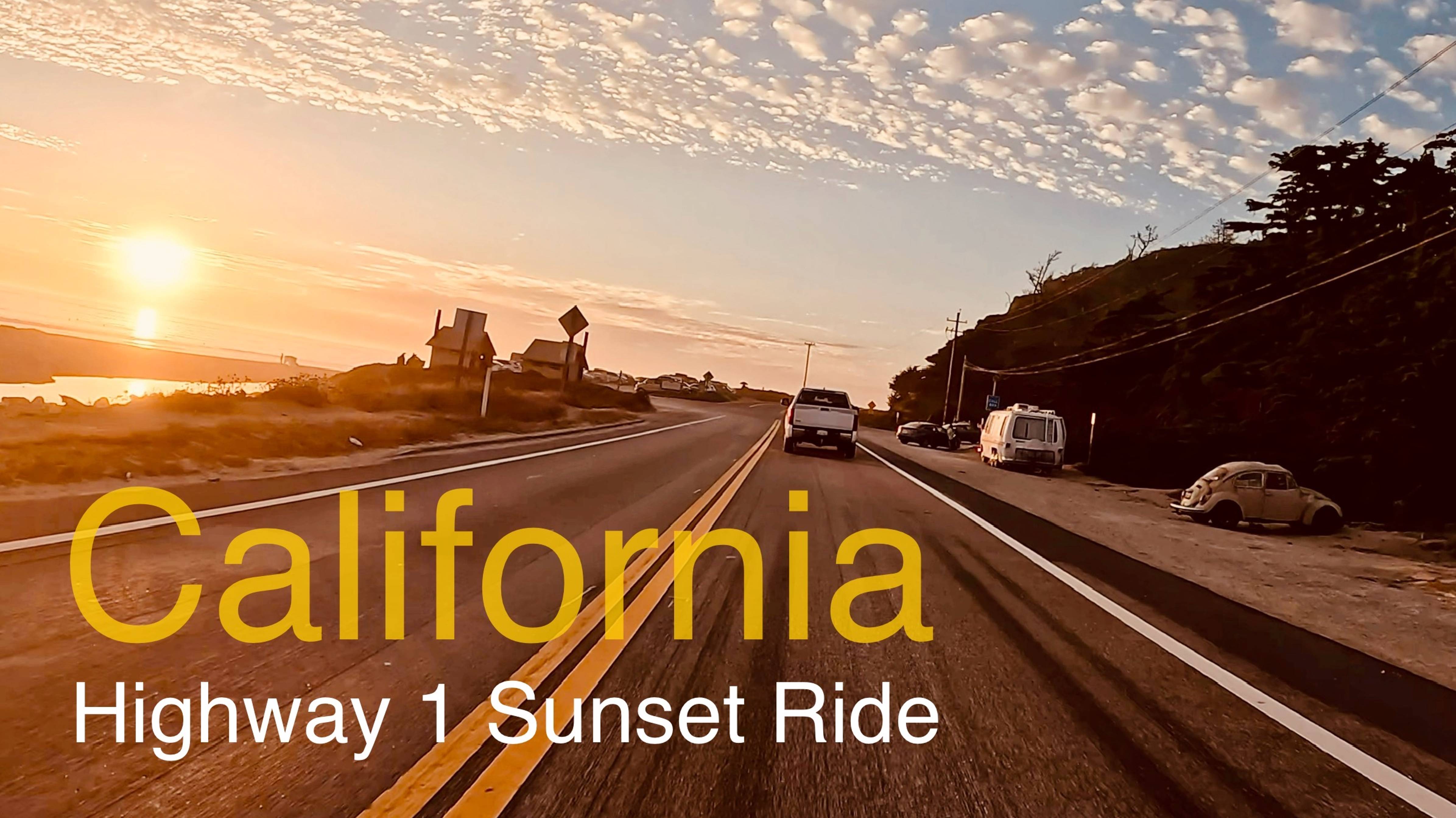 Путешествие на мотоцикле по Тихоокеанскому побережью на закате. Западное побережье США #мото #cша