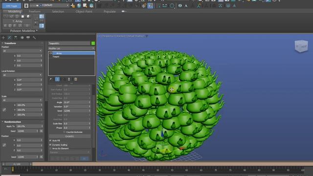3ds Max Array modifier 옵션 first middle last 1편 Part.1 смотреть онлайн