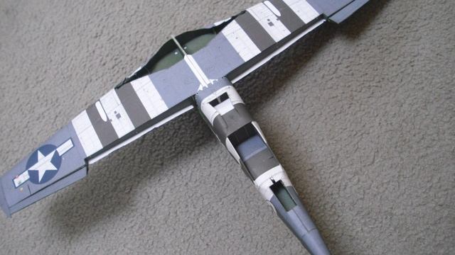 P-51 B Mustang - Kartonowy Arsenał (Haliński) - model kartonowy (paper model) смотреть онлайн