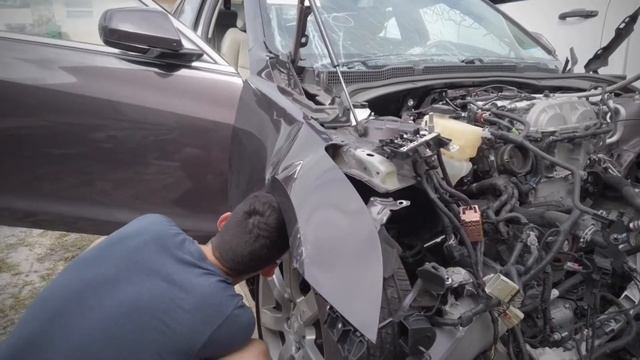 Auction cadillac ATS 2015 Rebuild , Taking a look at Damages part 1 смотреть онлайн