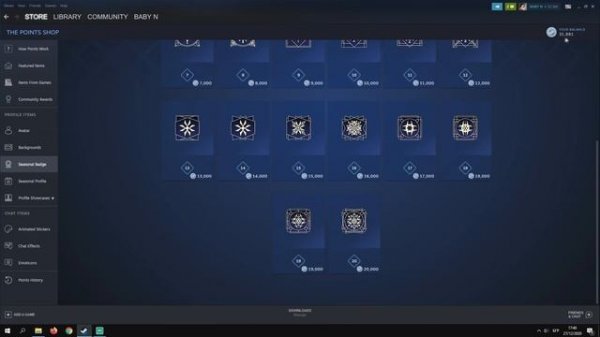 STEAM POINTS - Winter Collection - 2020 BADGE + Steam PROFILE LEVEL BOOST