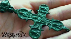 Чистка без шаберов старинного креста псевдоэнколпион.