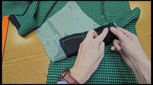 Обработка  подрезного кармана с листочкой в жакете