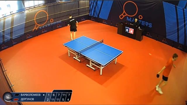 Table Tennis. Masters. Sergey Varfolomeev - Andrey Dergunov. Сергей Варфоломеев - Андрей Дергунов. смотреть онлайн