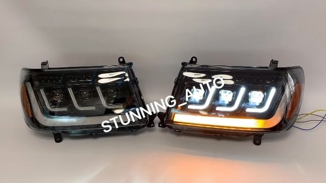 Фары Toyota Land Cruiser 100 05-07 черные смотреть онлайн