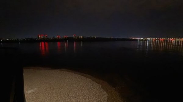 Krasnoyarsk, view of the historical city center from the Yenisei River embankment. October 7, 2024.