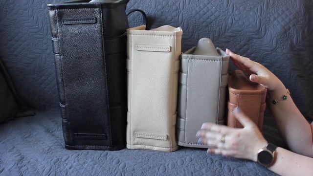 ULTIMATE 🙌 Size comparison The Marc Jacobs the Tote Micro, Mini, Small/Medium, Large grained Leathe смотреть онлайн