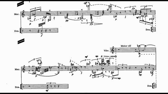 Charles Wuorinen - Janissary Music, Part I for Percussion (1966) [Score-Video] смотреть онлайн