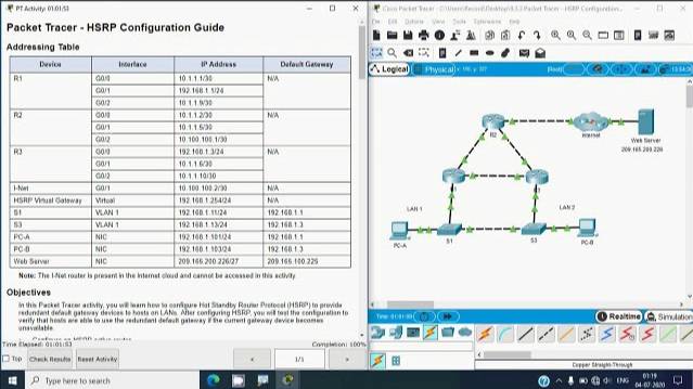 9.3.3 Packet Tracer - HSRP Configuration Guide смотреть онлайн