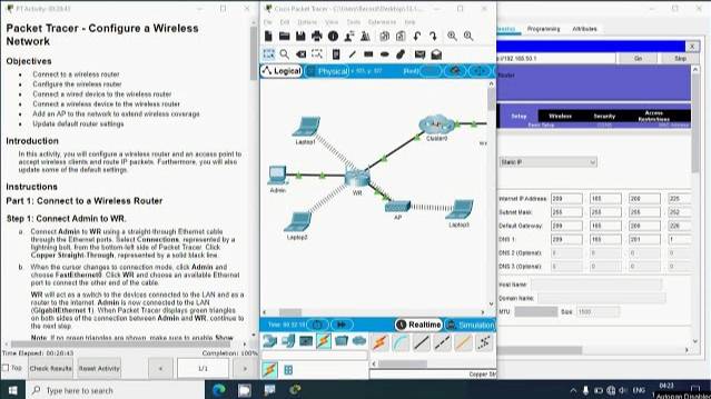 13.1.10 Packet Tracer - Configure a Wireless Network смотреть онлайн