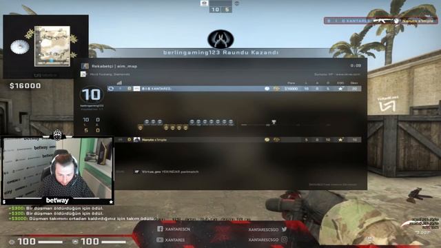 S1MPLE VS XANTARES 1v1 AIM MAP!